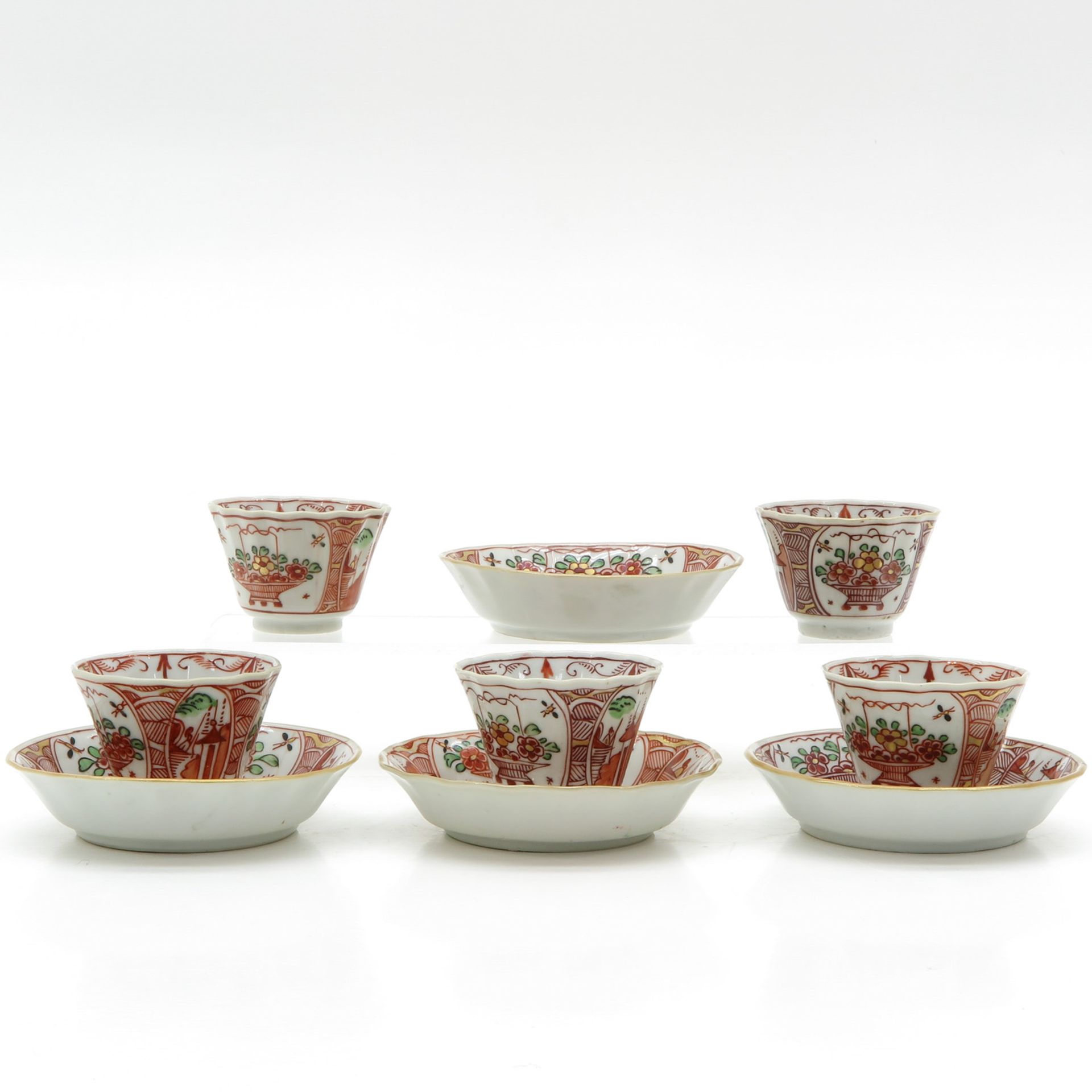 18th Century China Porcelain Cups and Saucers - Image 3 of 6