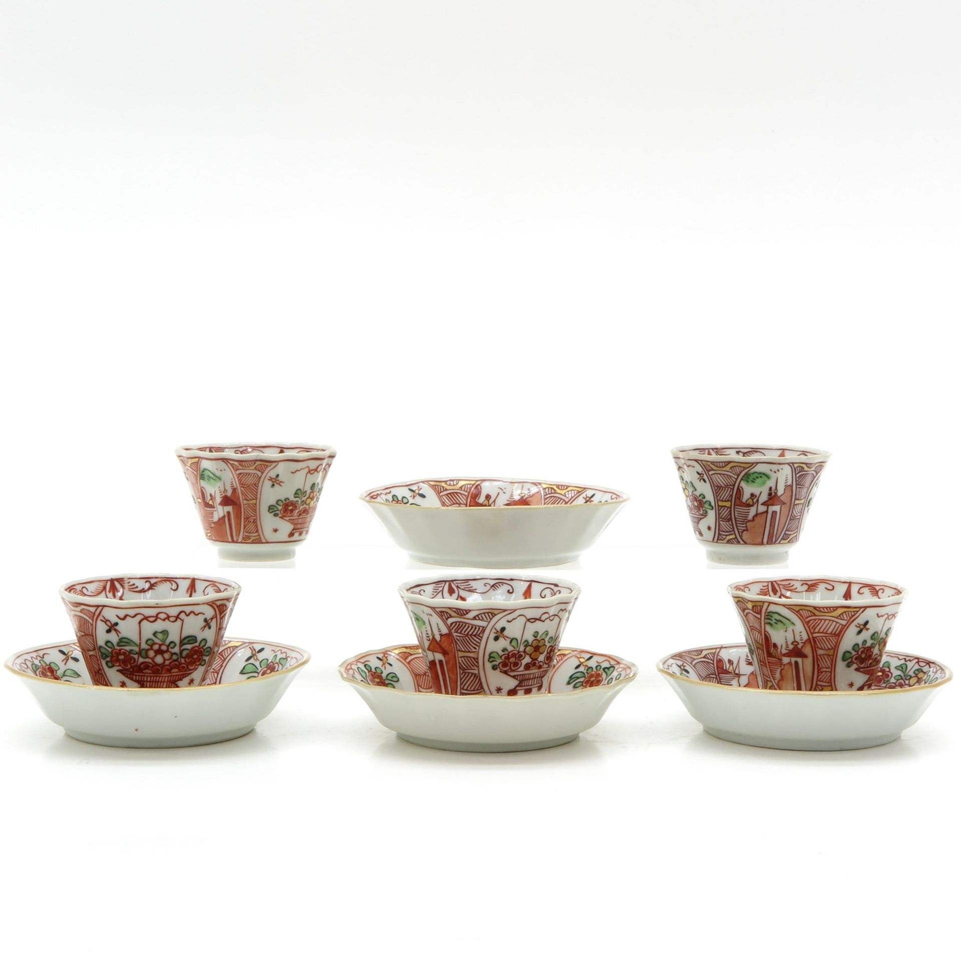 18th Century China Porcelain Cups and Saucers - Image 2 of 6