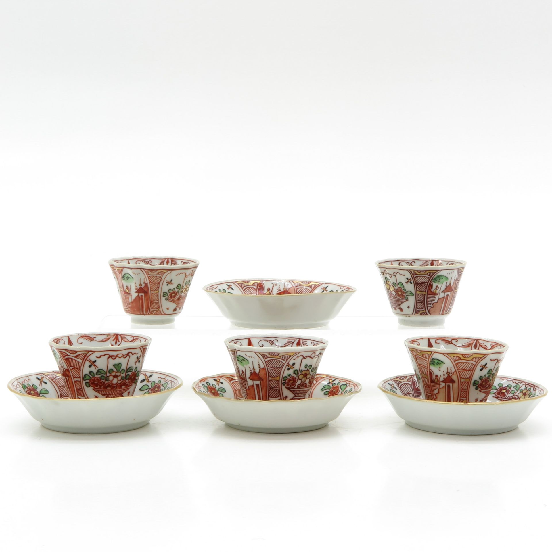 18th Century China Porcelain Cups and Saucers - Image 4 of 6