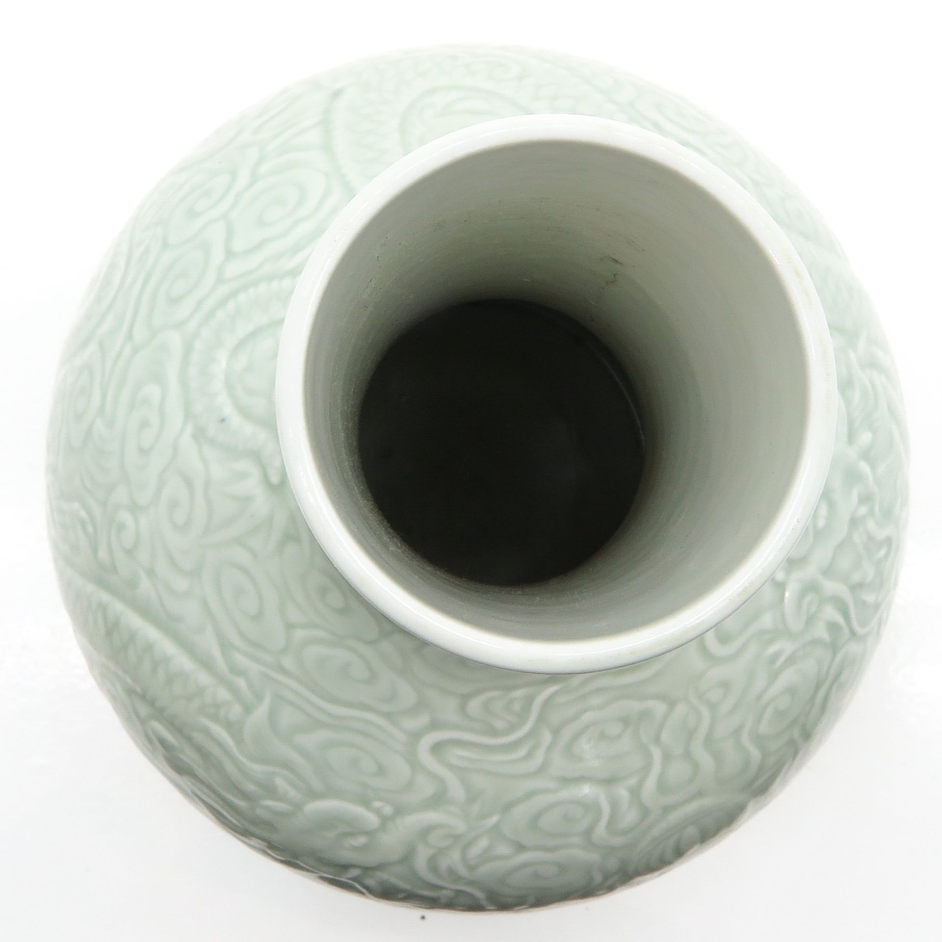 China Porcelain Celadon Vase - Bild 5 aus 6
