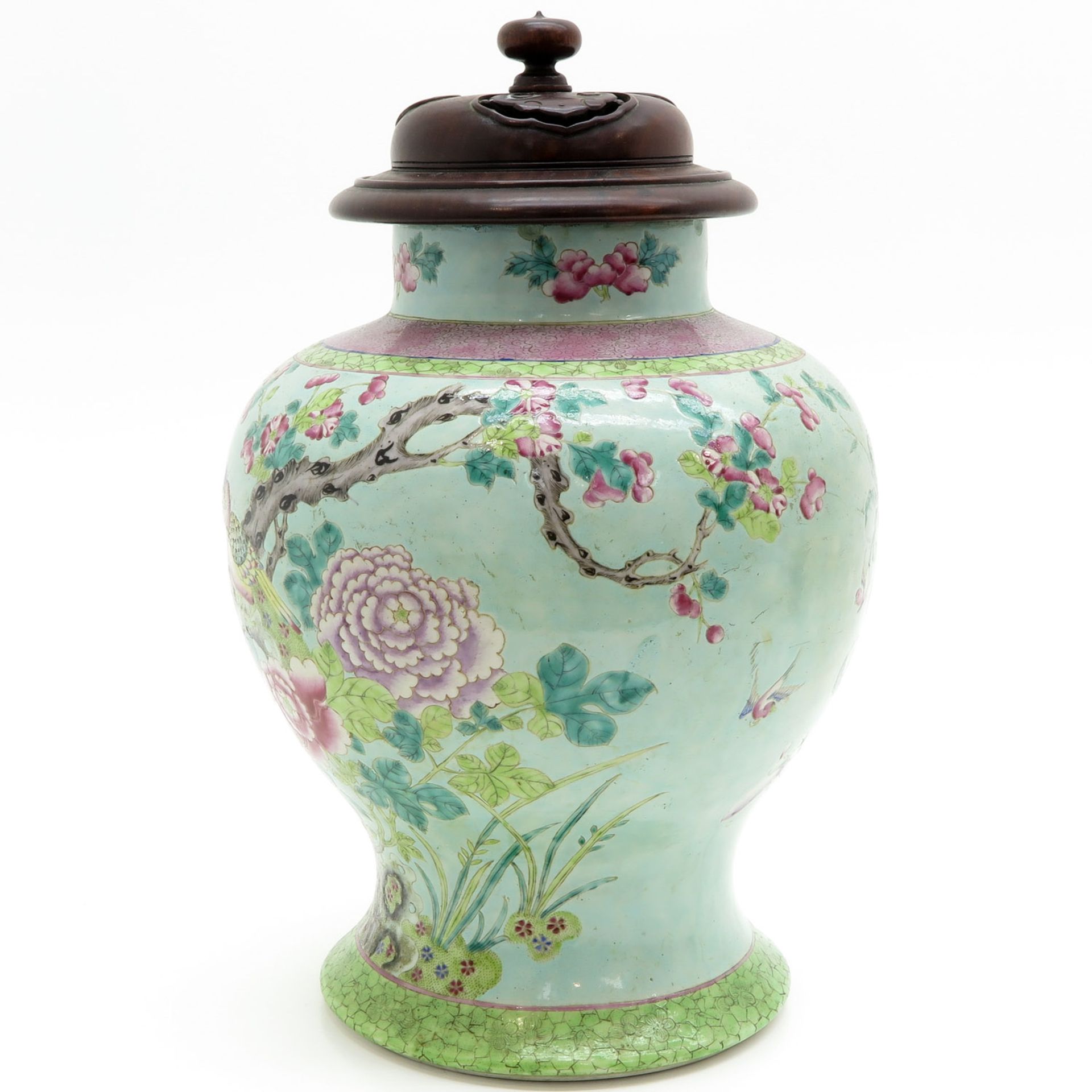 China Porcelain Lidded Vase - Image 2 of 6