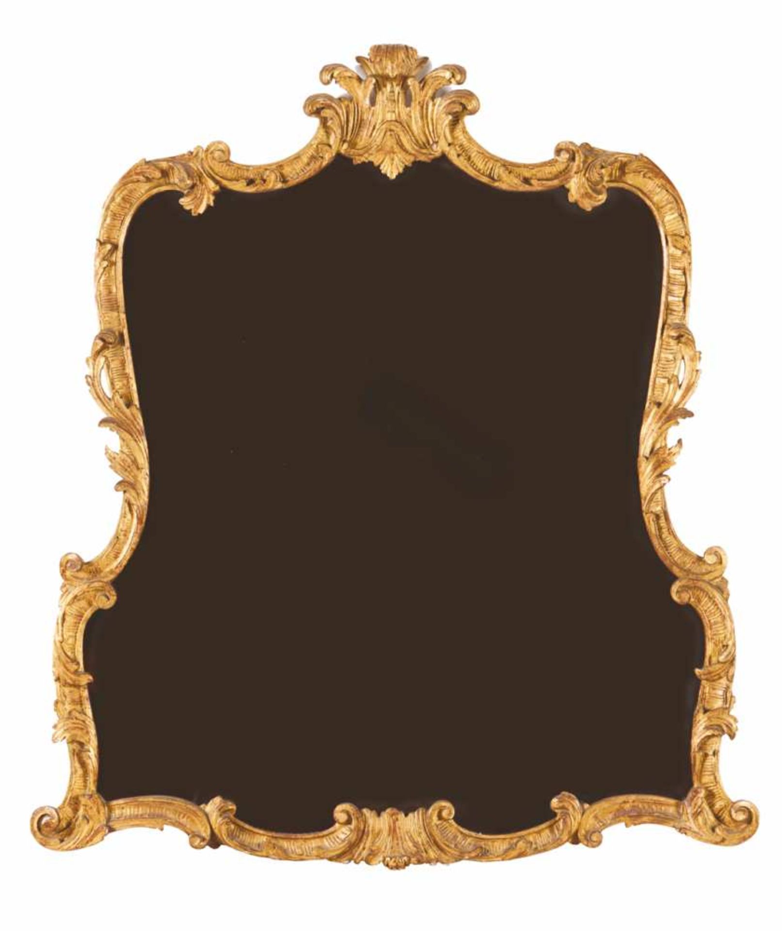 A Louis XV style mirror Carved and gilt wood Decorated with floral motifs France, 19th century
