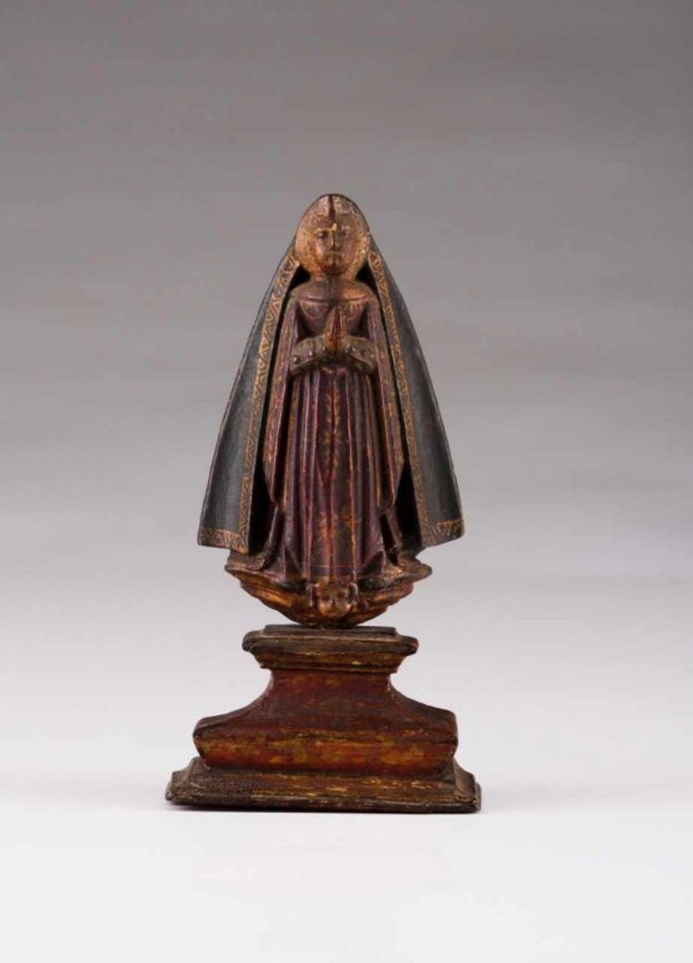 Our Lady of the Olive Tree Polychrome and gilt wood Portugal, late 17th, early 18th century (small