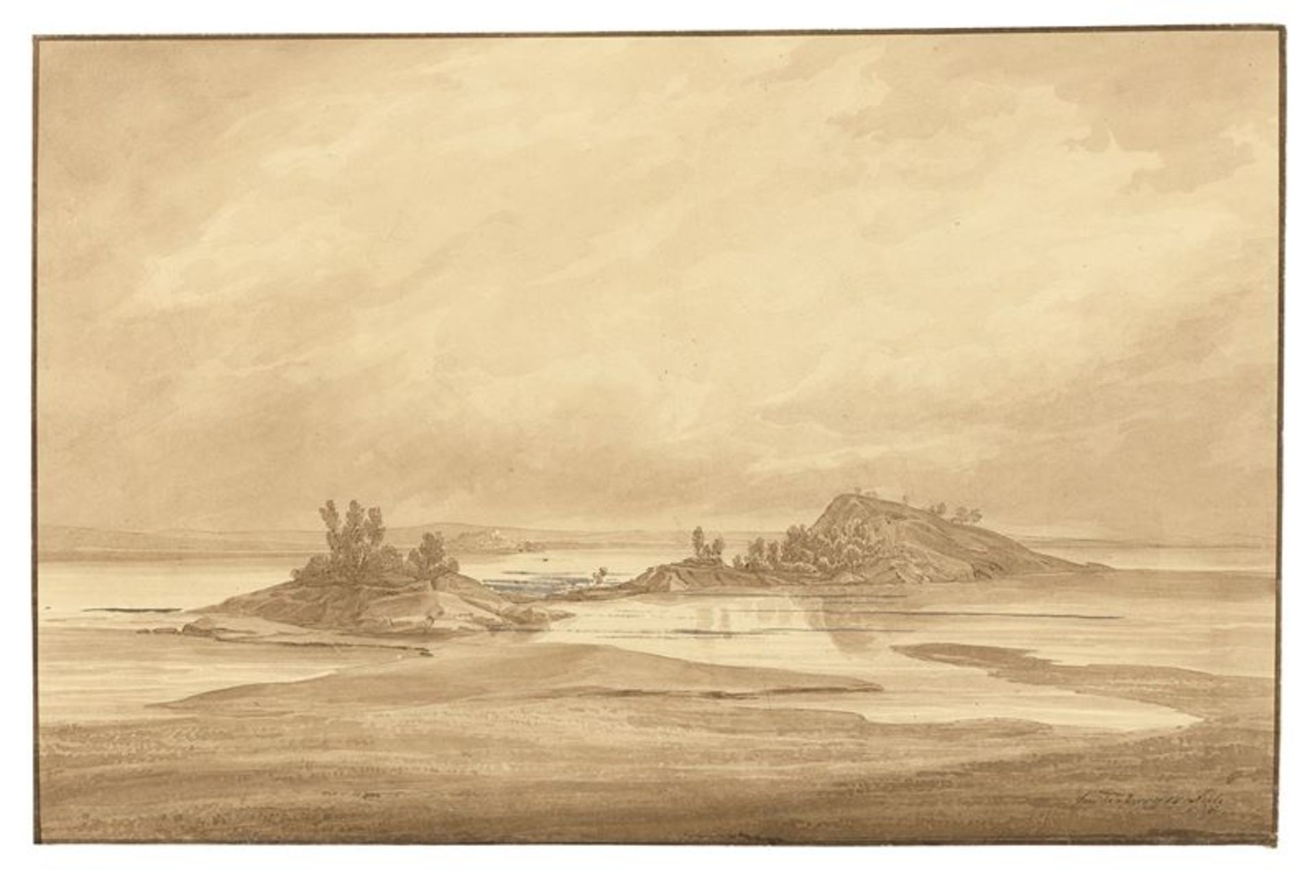 August Matthias Hagen (Trikaten/Trikāta 1794 – 1878 Dorpat/Tartu) Die beiden Inseln im unteren See