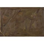 Gerhard Richter (Dresden 1932 – lebt in Köln) „Vermalung (Braun)“. 1972 Öl auf Leinwand. 27 × 39,8