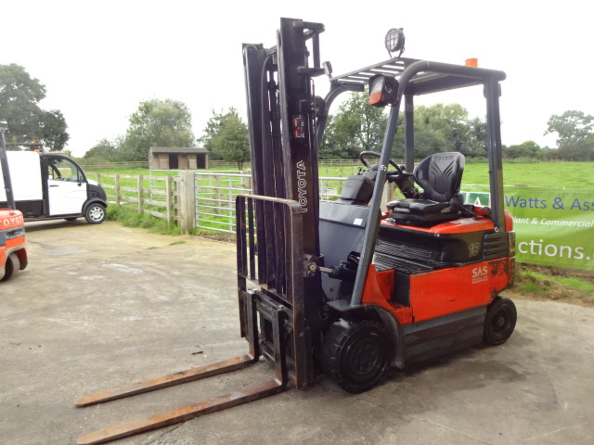 2010 TOYOTA 7FBMF16 1.6t battery driven forklift truck S/n: E14796 with duplex mast & side-shift ( - Image 3 of 7