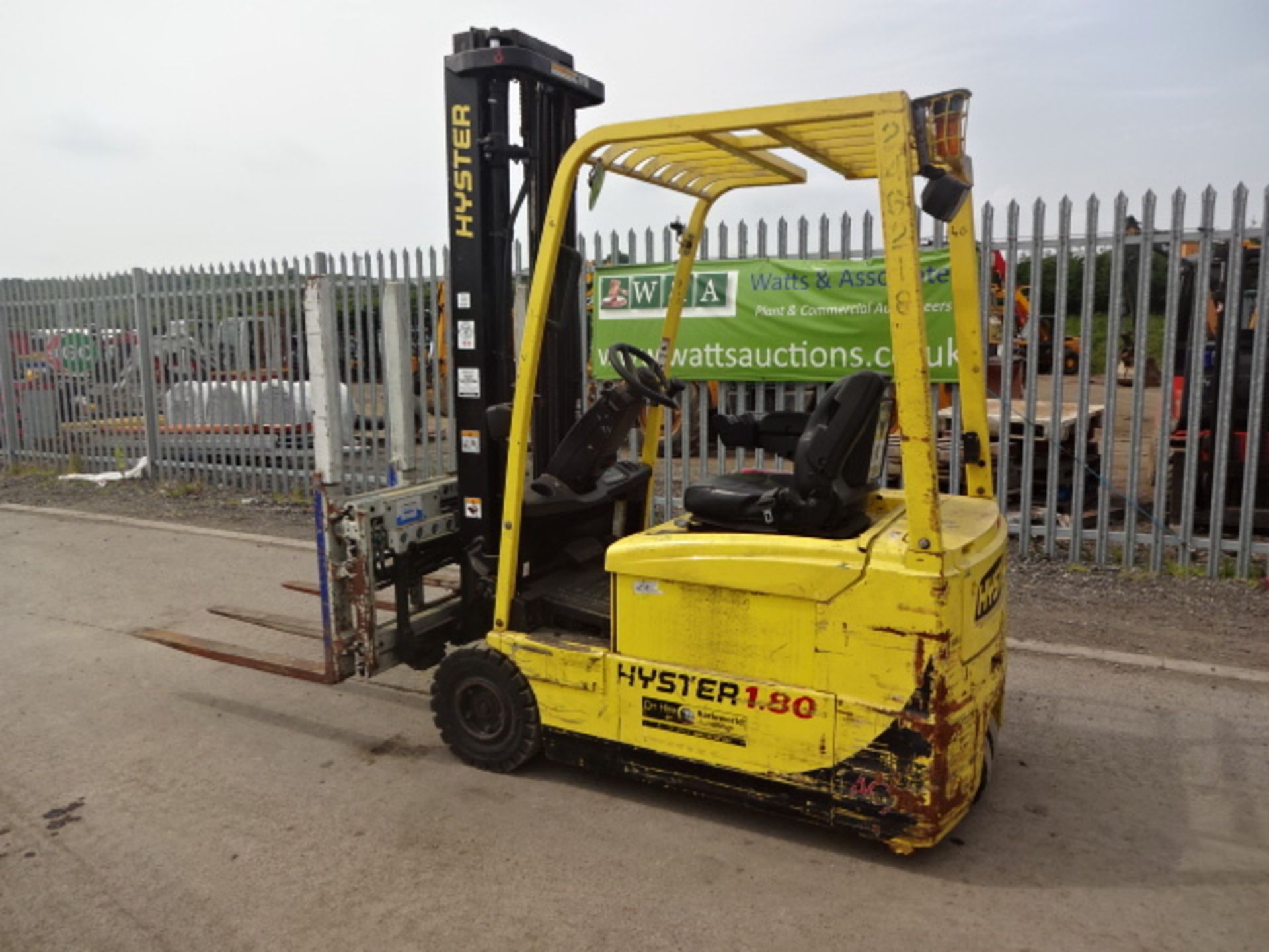 2008 HYSTER J1.8 1.8t battery driven forklift truck (s/n J160A07115F) with duplex mast & CASCADE - Image 2 of 6