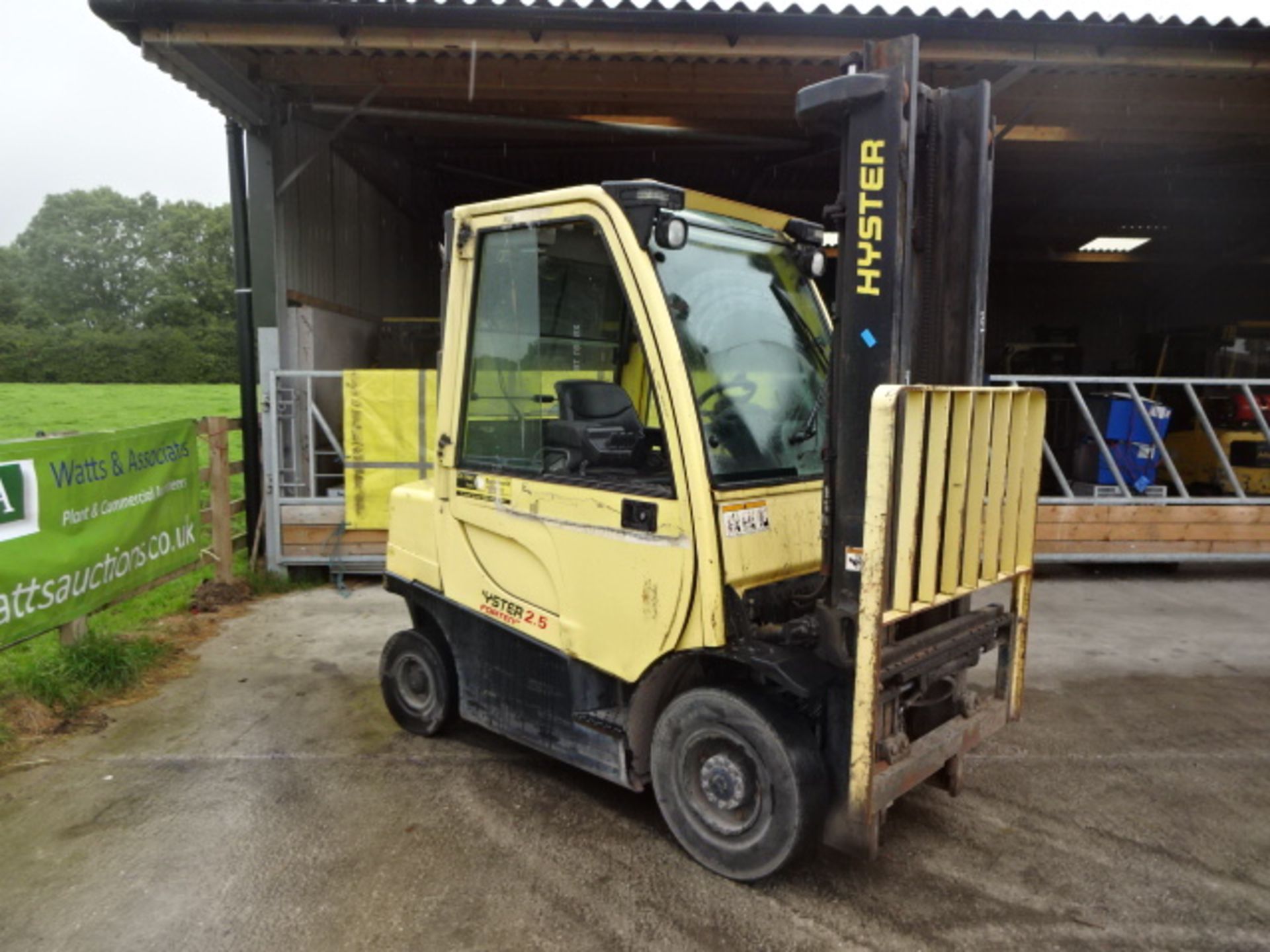 2007 HYSTER H2.5FT 2,5t diesel driven forklift truck S/n: L177B17248E with duplex mast, side-shift &