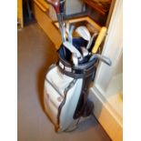 Set of ladies golf clubs in carry case