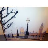 Glass picture of the Houses of Parliament 70 x 70 cm