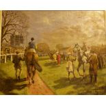 HORSE RACING OIL PAINTING.