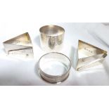 SILVER NAPKIN RINGS.