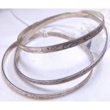 SILVER BANGLES.