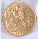 1910 EDWARD VII SOVEREIGN.