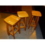 BEECH BAR STOOLS.