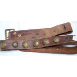 REGIMENTAL BELT. WWI regimental leather