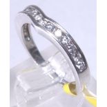 WISHBONE RING. Sterling silver stone set