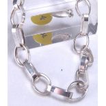 PAPER CHAIN BRACELET. Sterling silver so