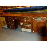 MAHOGANY SHOP COUNTER. Antique mahogany