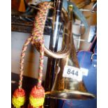 BRASS BUGLE. Brass bugle, L: 29 cm