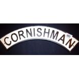 CAST CORNISHMAN SIGN. Cast iron Cornishm