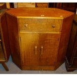 SIDEBOARD. Oak corner cupboard with draw