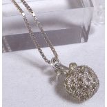 SILVER BALL PENDANT.