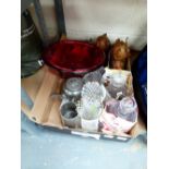 Box of mixed ceramics and glass
