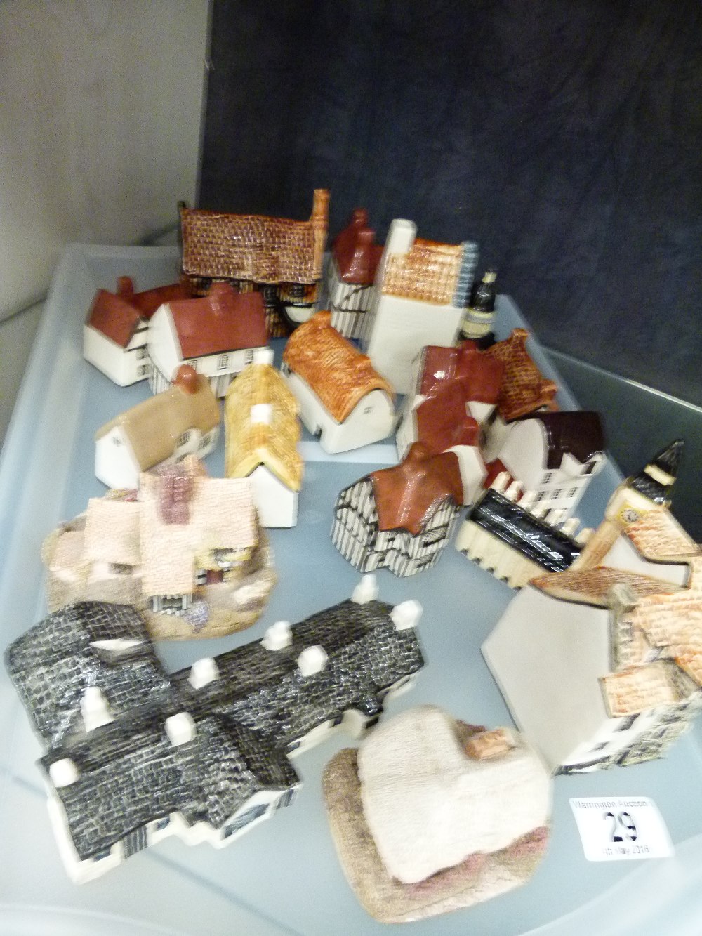 Ceramic and resin cottages including Lilliput Lane examples