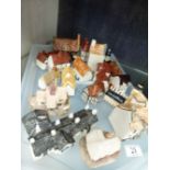 Ceramic and resin cottages including Lilliput Lane examples