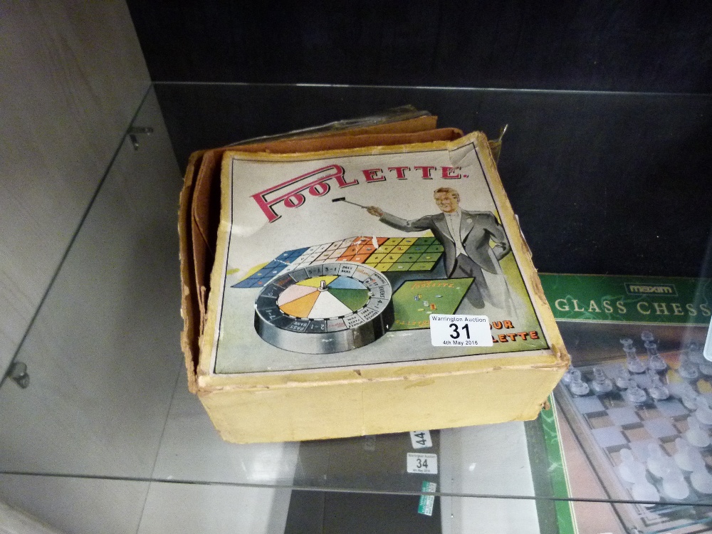 Vintage roulette game