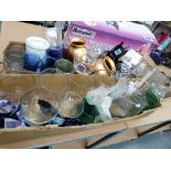 Large quantity of floristry glass vases