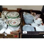 Two boxes of good ceramics including Spode,
