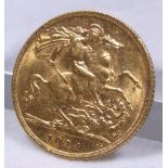 1914 GEORGE V HALF SOVEREIGN.