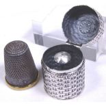 SILVER THIMBLE CASE.