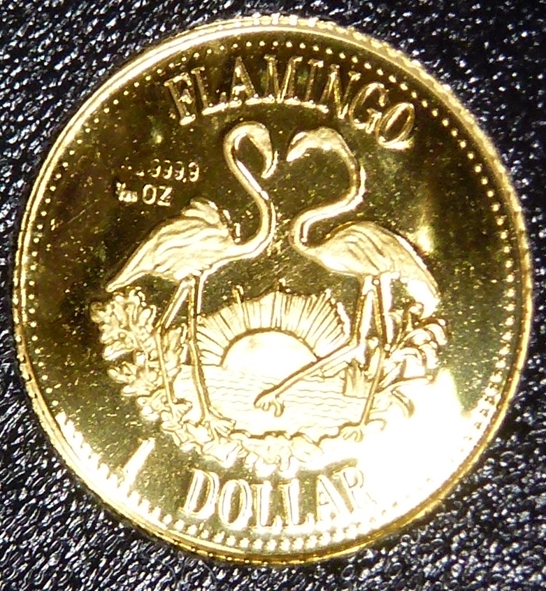 1/25 FLAMINGO GOLD COIN.