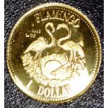 1/25 FLAMINGO GOLD COIN.