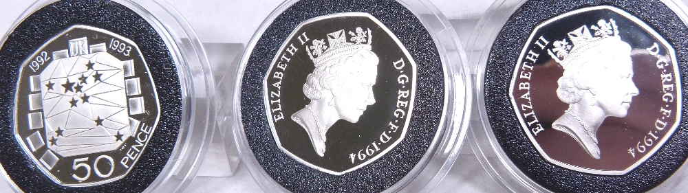 50P SILVER PROOF COINS. - Image 2 of 2