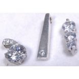 SILVER CZ PENDANTS.