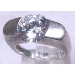 CZ SOLITAIRE RING.