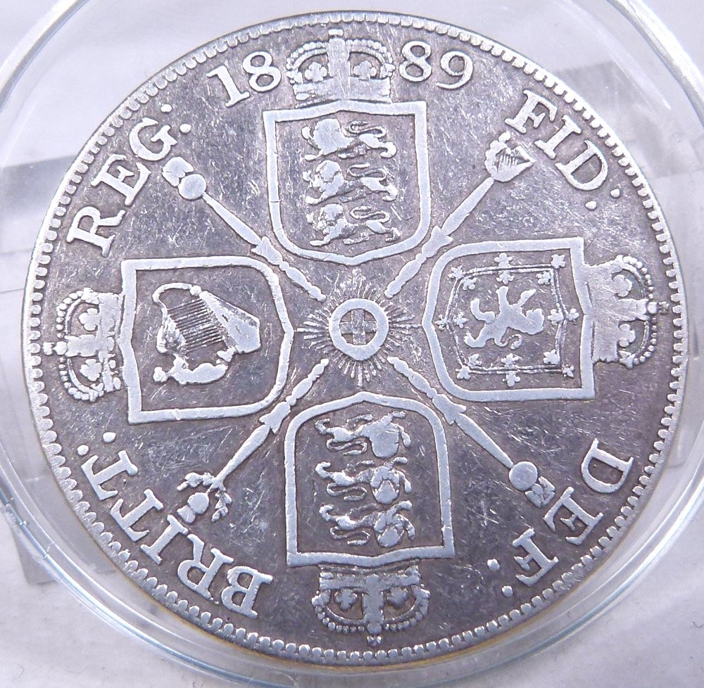 1889 VICTORIA DOUBLE FLORIN. - Image 2 of 2