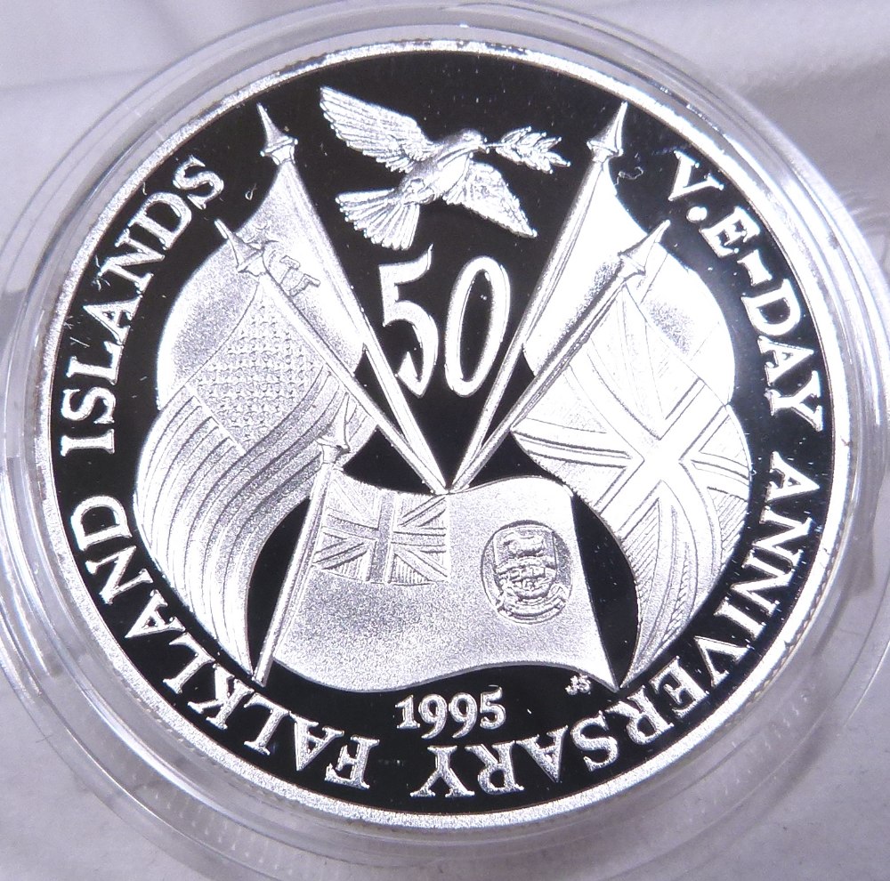 FALKLAND SILVER PROOF COIN.