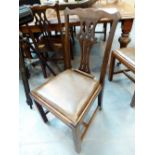 SET OF DINING CHAIRS.