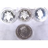 CAICOS ISLANDS SILVER PROOF COINS.