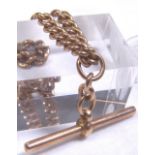 GOLD WATCH CHAIN. 15 ct gold watch chain