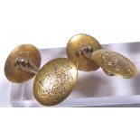 GOLD CUFFLINKS. Pair of 15 ct gold cuffl