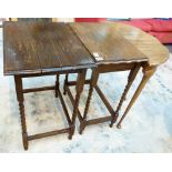 OCCASIONAL TABLES. Two oak occasional ta