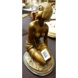 BRONZE NUDE. Bronze of a sitting nude, s