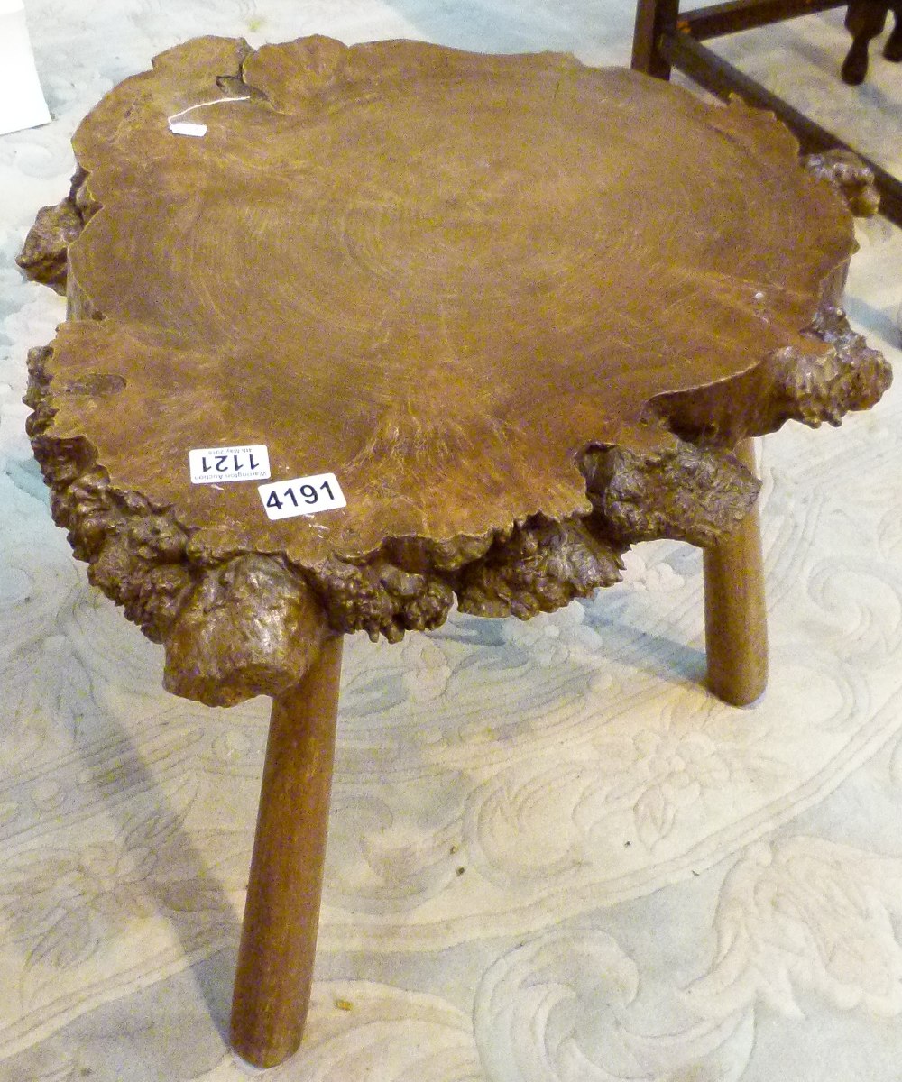WALNUT OCCASIONAL TABLE. Walnut tree tru