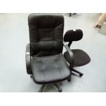 OFFICE CHAIRS. Two black office chairs
